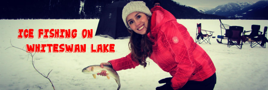 ice fishing on whiteswan lake