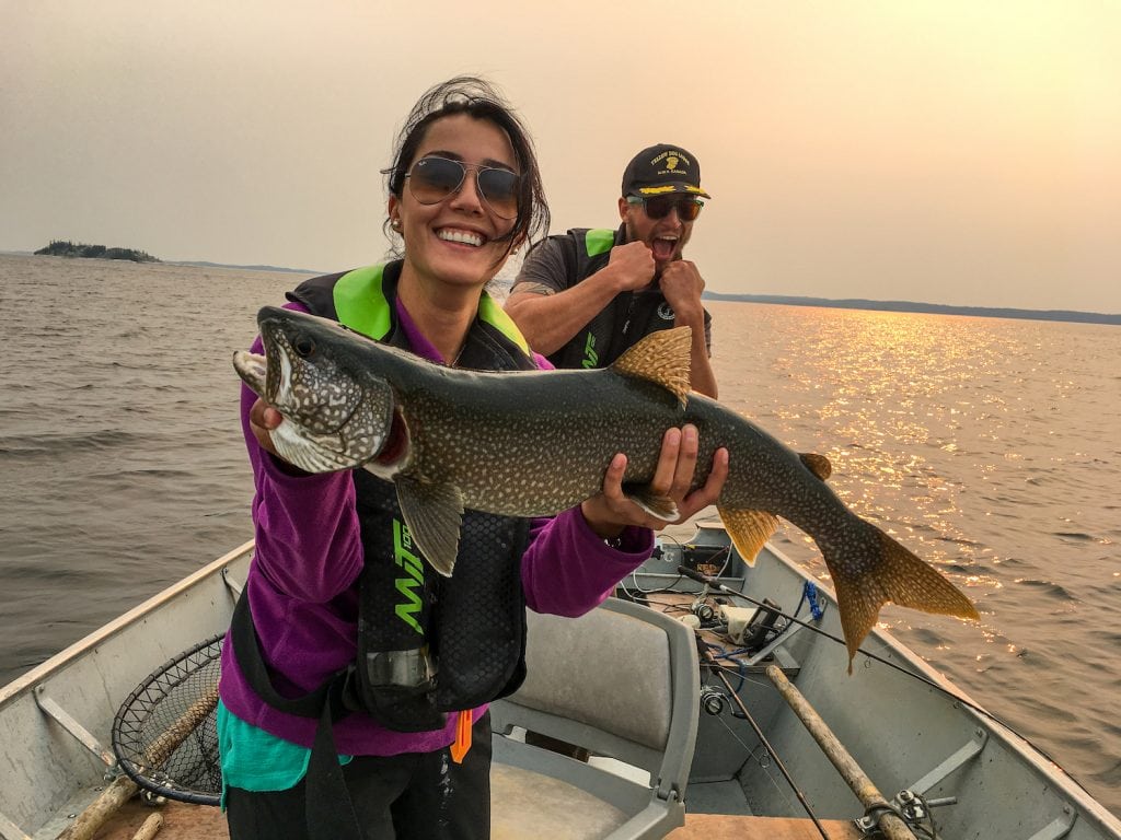 Fishing in the Northwest Territories, Canada.