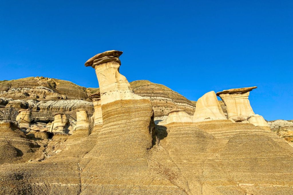 The hoodoos are one of the most unique geological formations in Drumheller.