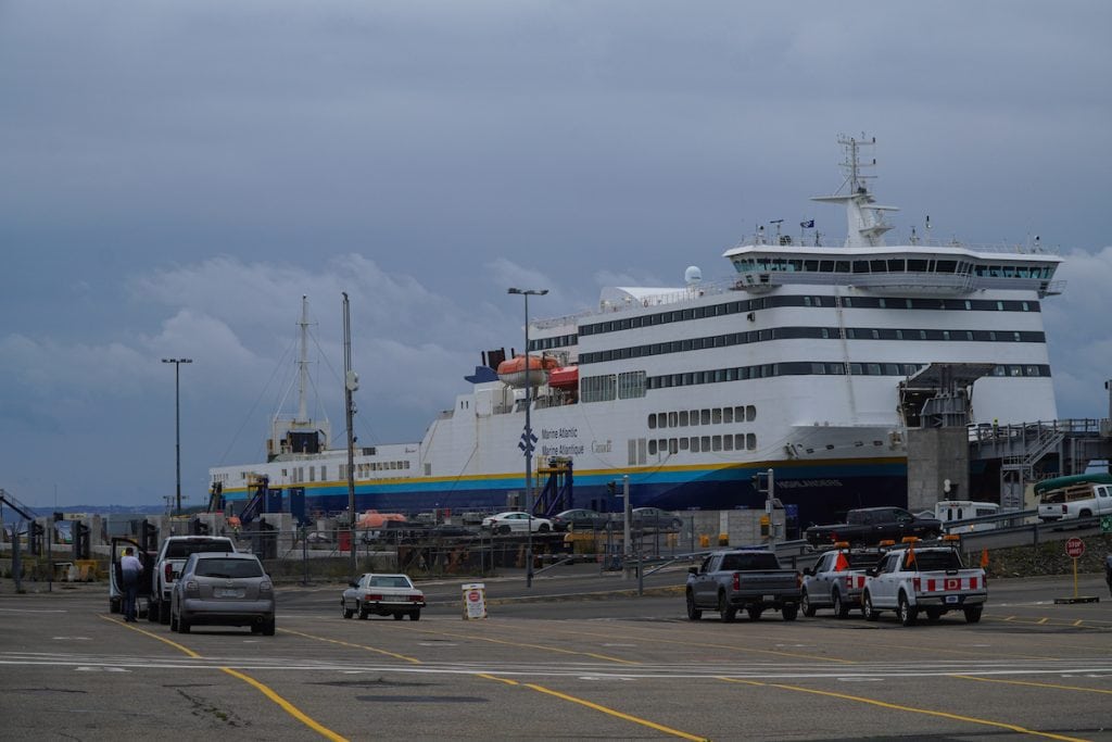 Waiting in line at the Newfoundland Ferry in Port aux Basques.