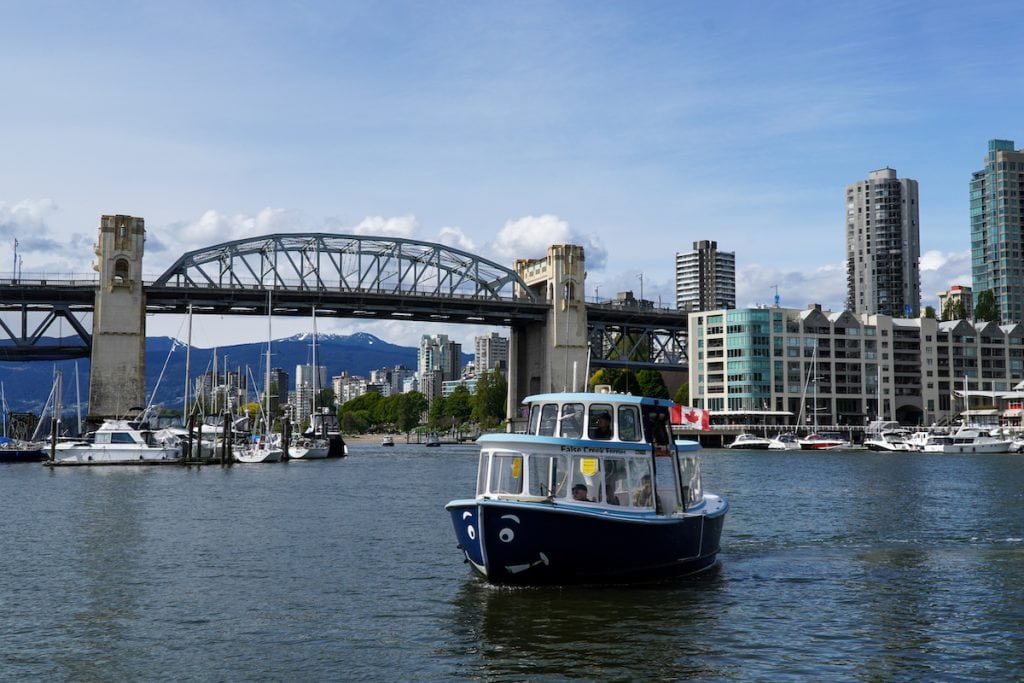 taking the ferry to Granville Island is one of the top fun date ideas in vancouver.