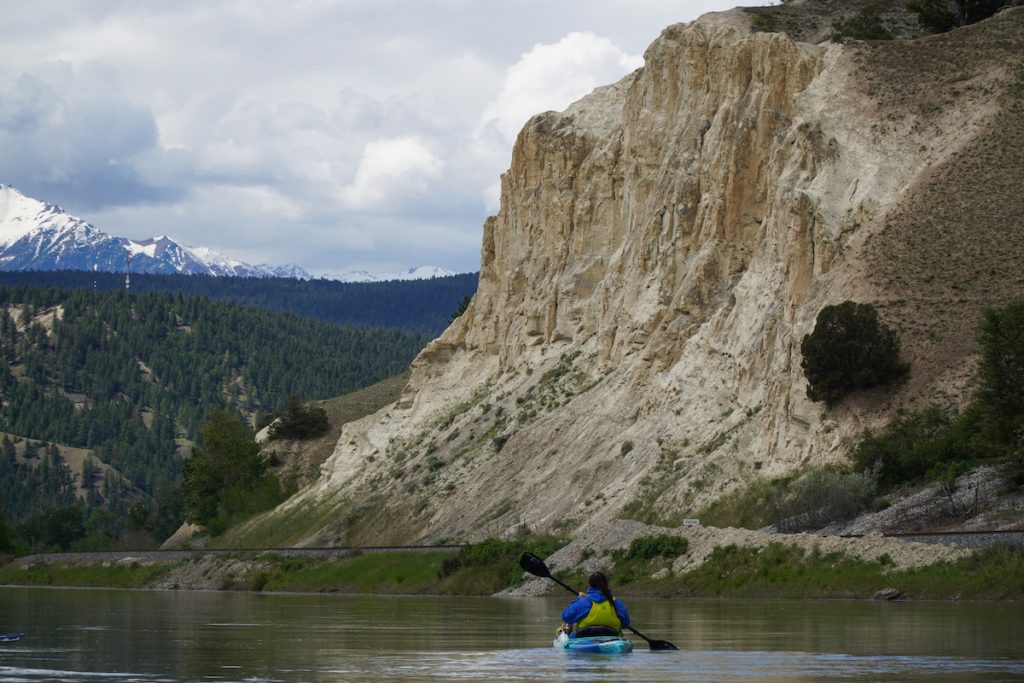 kayaking Columbia River in Invermere BC Kootenays Road Trip