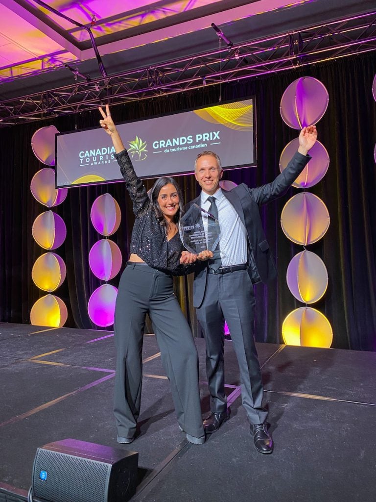 Winning the TIAC Travel Media Award.