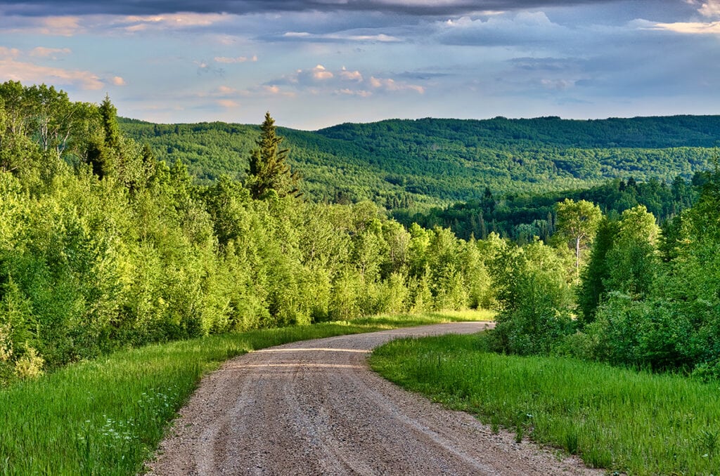 Ski Hill Road, Duck Mountain Provincial Park, Saskatchewan.