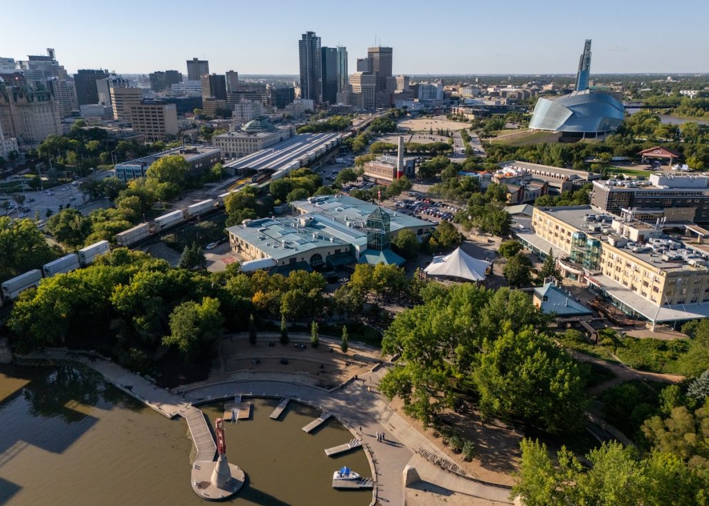 The Forks in Winnipeg is one of the best things to do in Manitoba.