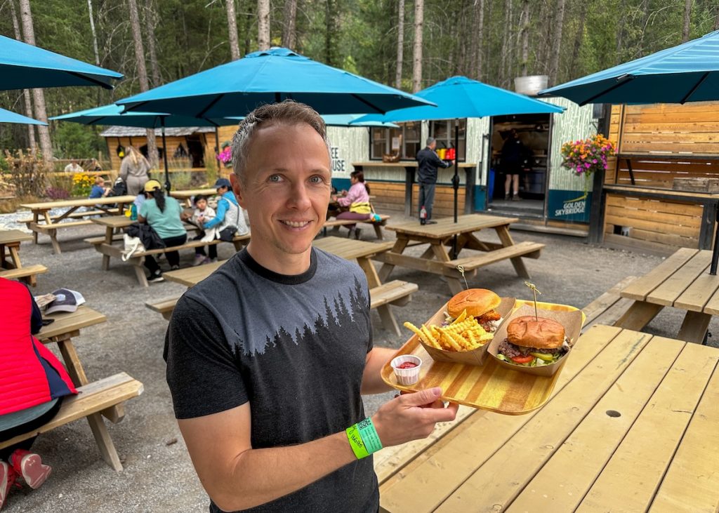 There's good food options at Golden Skybridge, BC.