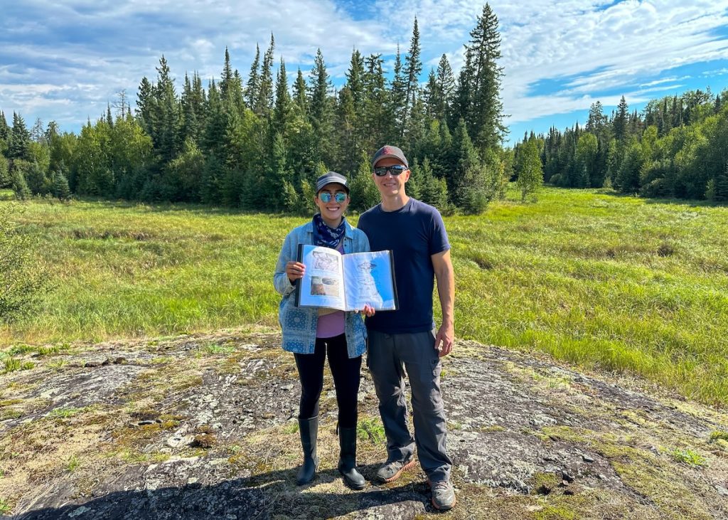 Standing on the infamous Falcon Lake UFO site.