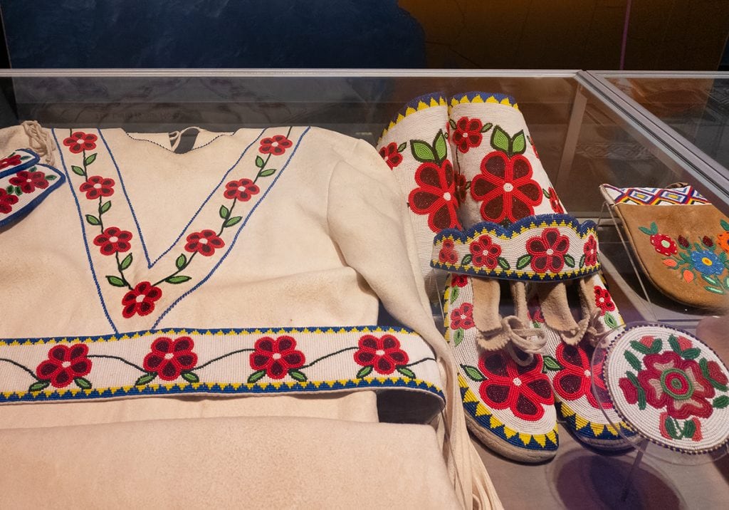 Indigenous clothing at Wanuskewin.