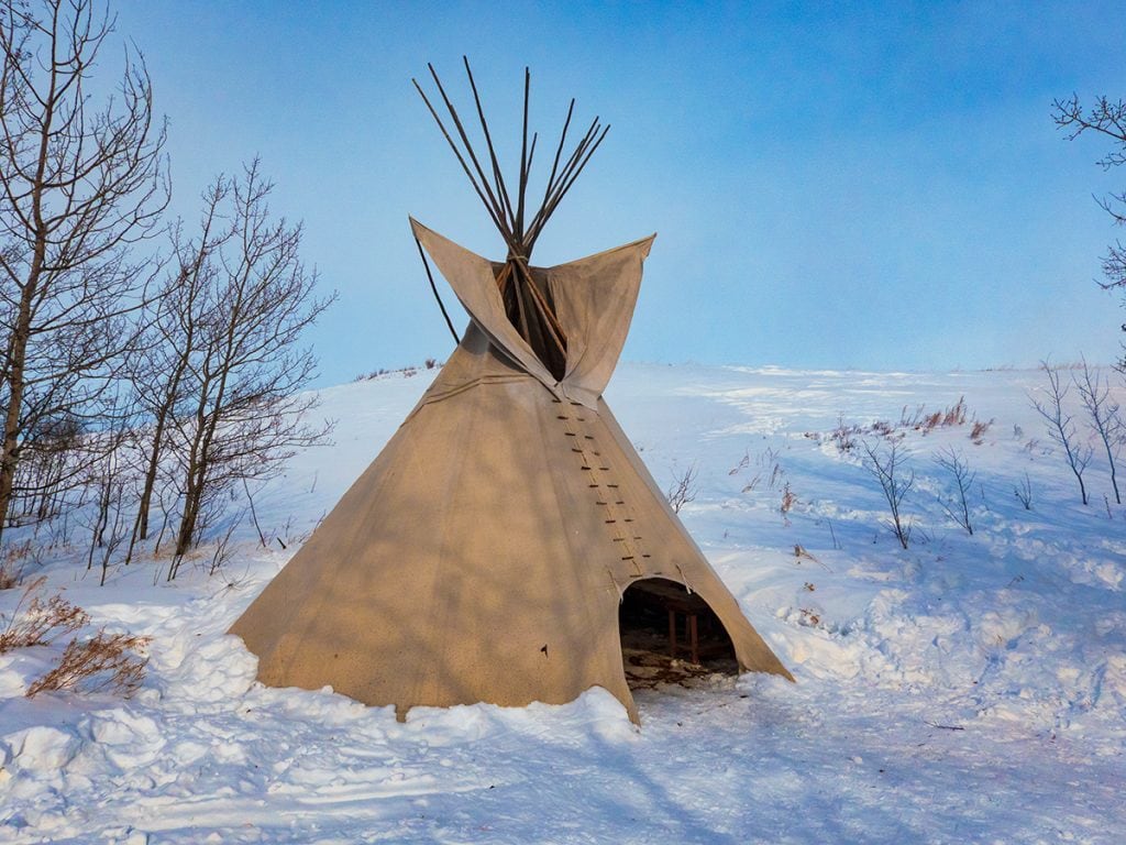 Wanuskewin Heritage Centre in the winter, Saskatoon.