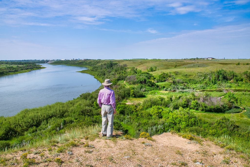 Hiking Taails at Wanuskewin, Saskatchewan.