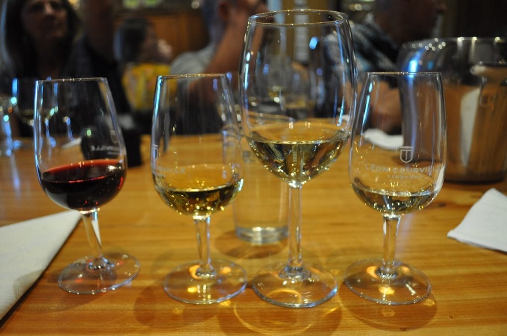 wine tasting at  Leon Courville