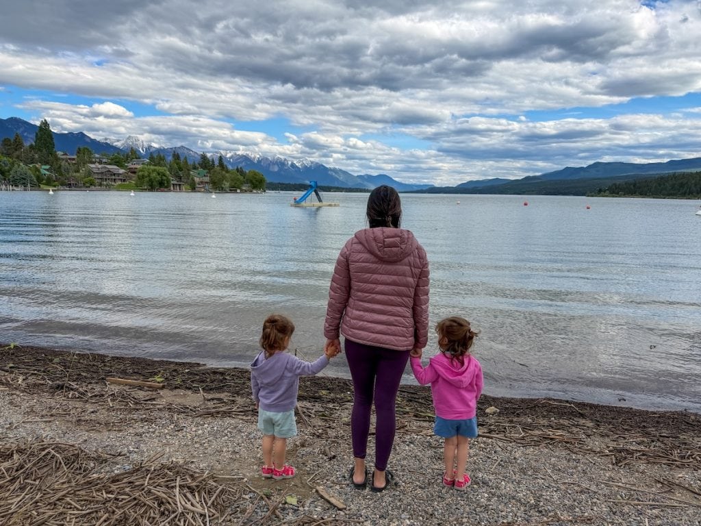 Enjoying the beach in Invermere, BC.