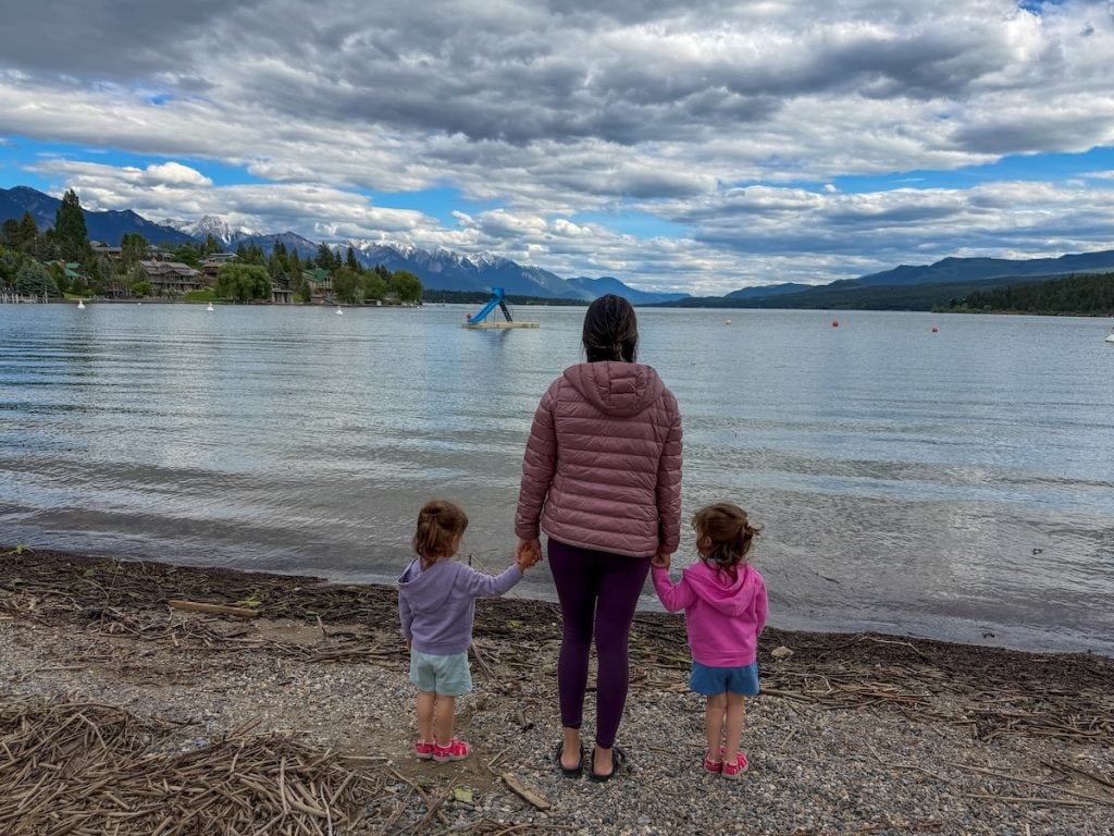 Our kids enjoying the beaches of Invermere, BC.