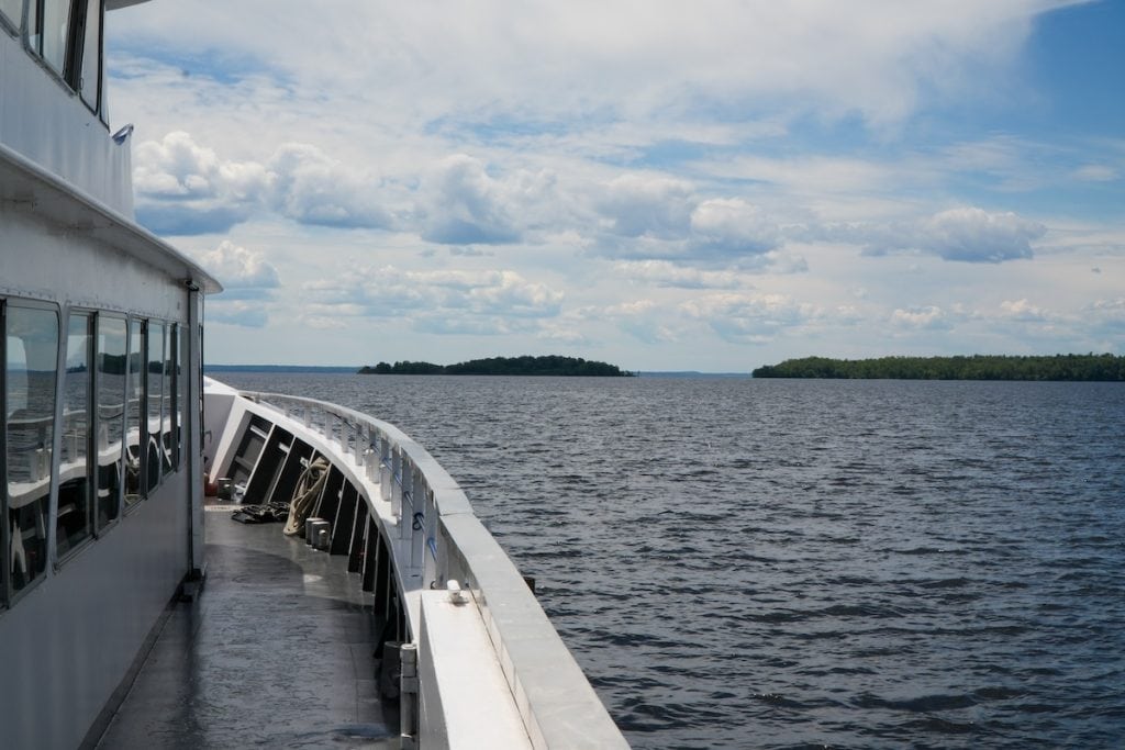 Enjoying a cruise on the Chief Commanda II.