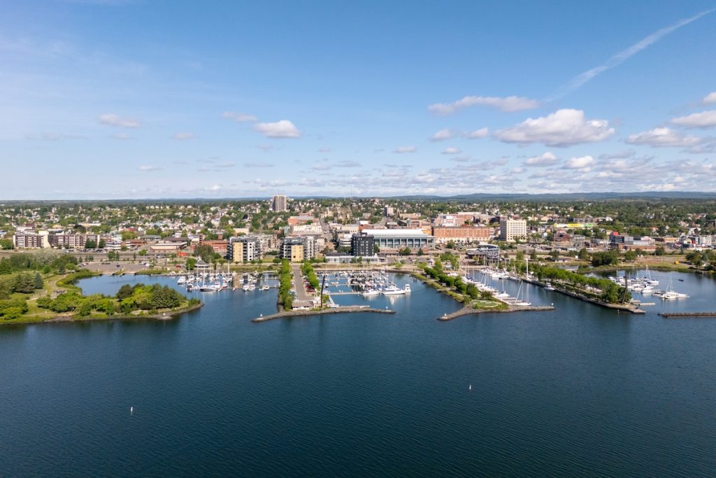 The waterfront of Thunder Bay, Ontario, Canada.